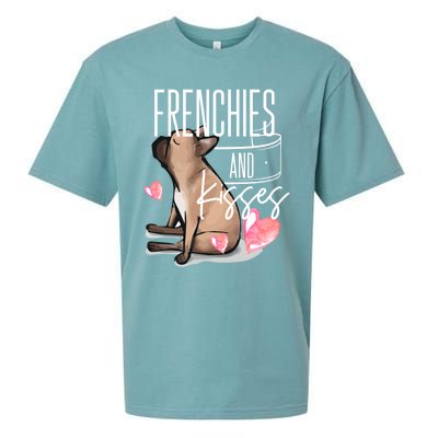 French Bulldog Valentines Day Frenchie Gift Idea Gift Sueded Cloud Jersey T-Shirt