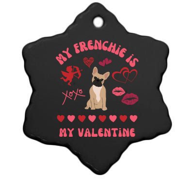 French Bulldog Valentine's Day Dog Fur Mama 'S 'S Gift Ceramic Star Ornament