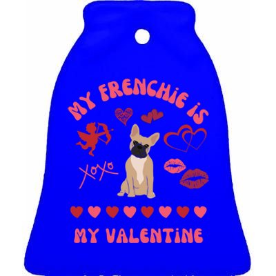 French Bulldog Valentine's Day Dog Fur Mama 'S 'S Gift Ceramic Bell Ornament