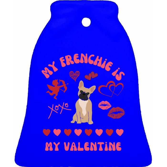 French Bulldog Valentine's Day Dog Fur Mama 'S 'S Gift Ceramic Bell Ornament