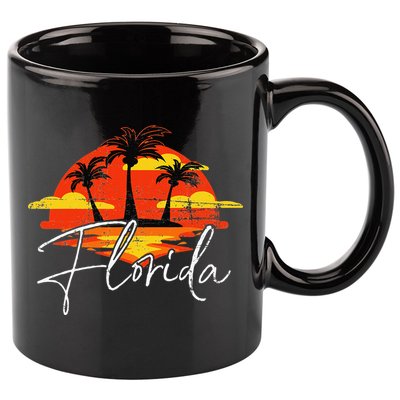 Florida Beach Vacation Art for ocean lovers 11oz C Handle Ceramic Mug