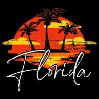 Florida Beach Vacation Art for ocean lovers 16 in Basic Backpack