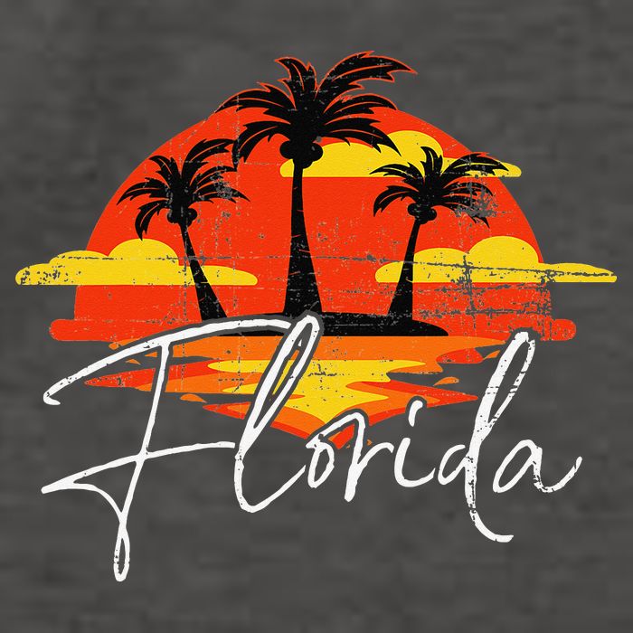 Florida Beach Vacation Art for ocean lovers Vector Backpack