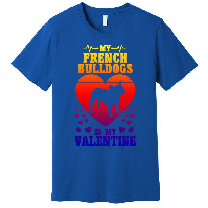 French Bulldog Valentines Day Dog Lover And Meaningful Gift Premium T-Shirt