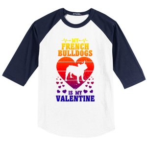 French Bulldog Valentines Day Dog Lover And Meaningful Gift Baseball Sleeve Shirt