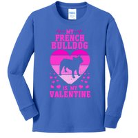 French Bulldog Valentines Day Dog Lover And Gift Kids Long Sleeve Shirt