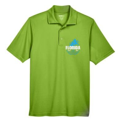 Florida Beach Vibes Usa America Gift Men's Origin Performance Pique Polo