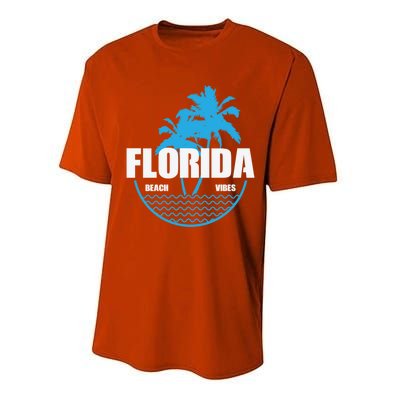 Florida Beach Vibes Usa America Gift Performance Sprint T-Shirt