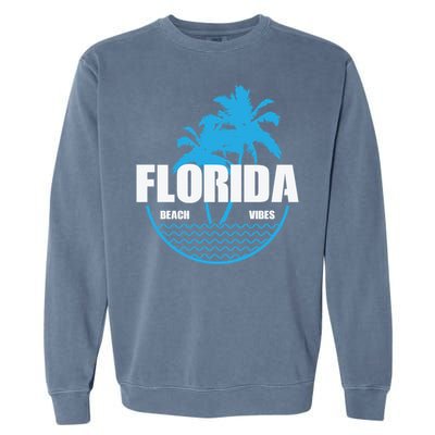 Florida Beach Vibes Usa America Gift Garment-Dyed Sweatshirt