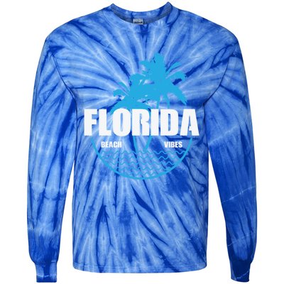 Florida Beach Vibes Usa America Gift Tie-Dye Long Sleeve Shirt