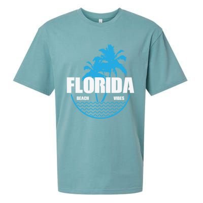 Florida Beach Vibes Usa America Gift Sueded Cloud Jersey T-Shirt