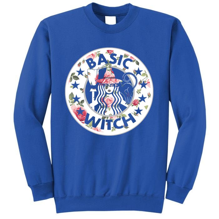 Funny Basic Witch Halloween Gift Witch Flower Gift Sweatshirt