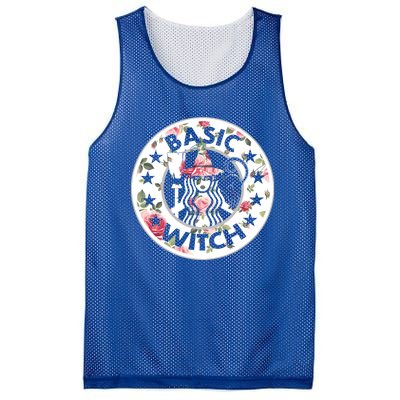 Funny Basic Witch Halloween Gift Witch Flower Gift Mesh Reversible Basketball Jersey Tank