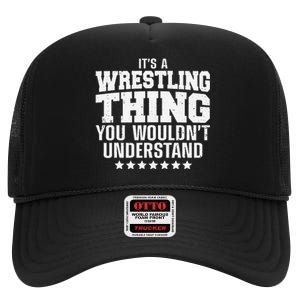 Funny Best Wrestling Design Wrestle Wrestler   High Crown Mesh Back Trucker Hat