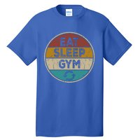 Funny Bodybuilder Workout Vintage Cute Gift Eat Sleep Gym Repeat Gift Tall T-Shirt