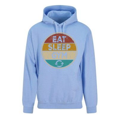 Funny Bodybuilder Workout Vintage Cute Gift Eat Sleep Gym Repeat Gift Unisex Surf Hoodie