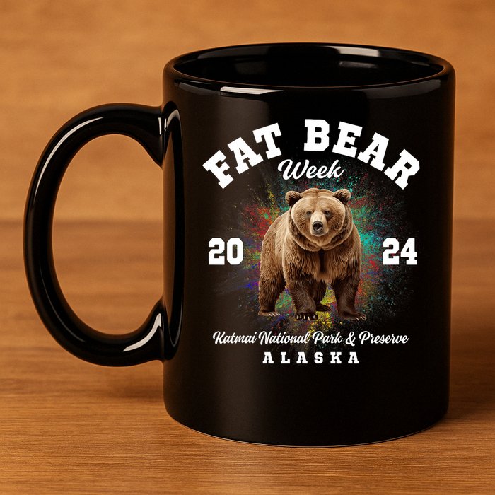 Fat Bear Week 2024 Katmai National Park And Preserve Alaska 11oz C Handle Ceramic Mug