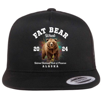 Fat Bear Week 2024 Katmai National Park And Preserve Alaska Flat Bill Trucker Hat