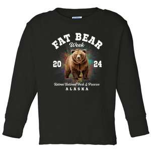 Fat Bear Week 2024 Katmai National Park And Preserve Alaska Toddler Long Sleeve Shirt