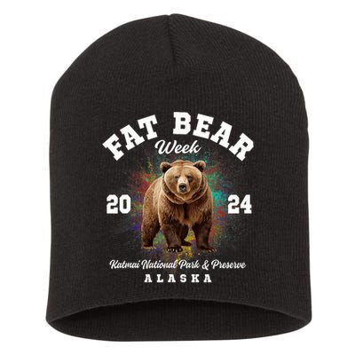 Fat Bear Week 2024 Katmai National Park And Preserve Alaska Short Acrylic Beanie