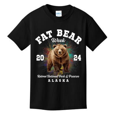 Fat Bear Week 2024 Katmai National Park And Preserve Alaska Kids T-Shirt