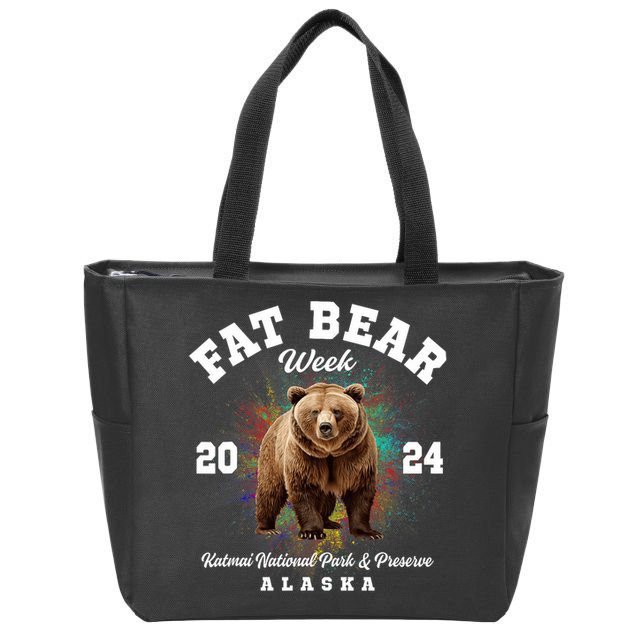 Fat Bear Week 2024 Katmai National Park And Preserve Alaska Zip Tote Bag