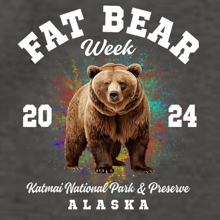 Fat Bear Week 2024 Katmai National Park And Preserve Alaska Vector Backpack