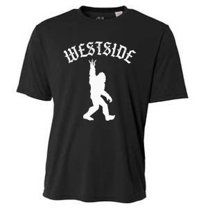 Funny Bigfoot Westside Hand Sign For California West Coast Cooling Performance Crew T-Shirt