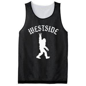 Funny Bigfoot Westside Hand Sign For California West Coast Mesh Reversible Basketball Jersey Tank