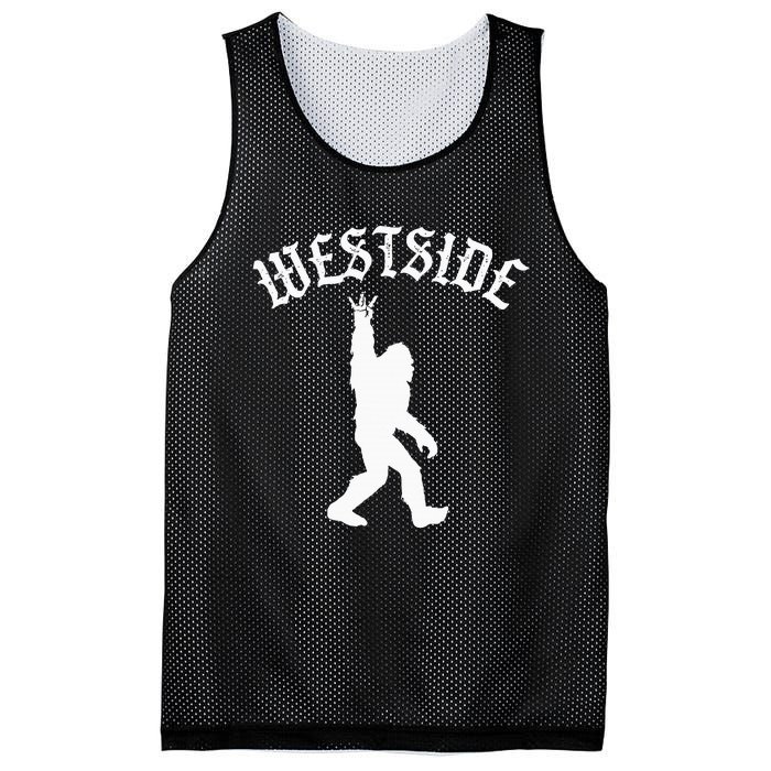 Funny Bigfoot Westside Hand Sign For California West Coast Mesh Reversible Basketball Jersey Tank