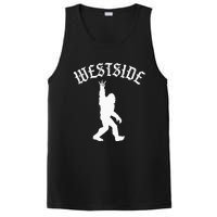 Funny Bigfoot Westside Hand Sign For California West Coast PosiCharge Competitor Tank