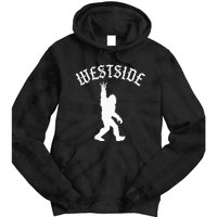 Funny Bigfoot Westside Hand Sign For California West Coast Tie Dye Hoodie