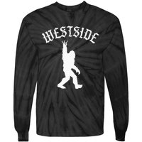 Funny Bigfoot Westside Hand Sign For California West Coast Tie-Dye Long Sleeve Shirt