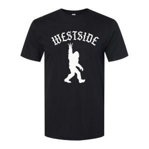 Funny Bigfoot Westside Hand Sign For California West Coast Softstyle CVC T-Shirt