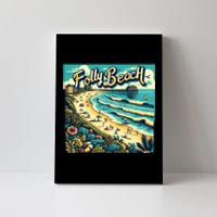 Folly Beach Watercolor Fun Summer Canvas