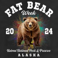 Fat Bear Week 2024 Katmai National Park 7 Panel Mesh Trucker Snapback Hat