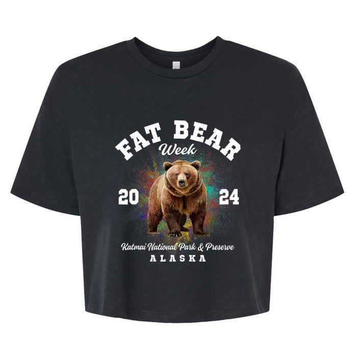 Fat Bear Week 2024 Katmai National Park Bella+Canvas Jersey Crop Tee