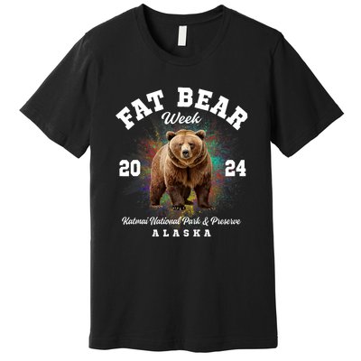 Fat Bear Week 2024 Katmai National Park Premium T-Shirt