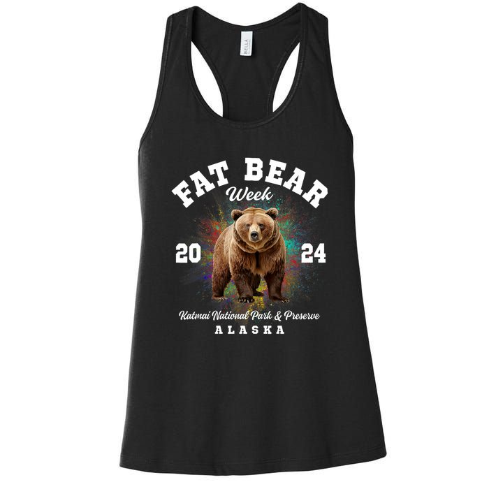 Fat Bear Week 2024 Katmai National Park Women's Racerback Tank