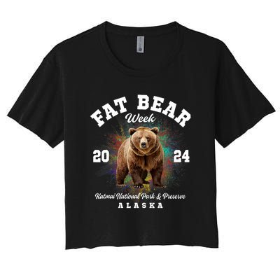 Fat Bear Week 2024 Katmai National Park Women's Crop Top Tee