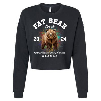 Fat Bear Week 2024 Katmai National Park Cropped Pullover Crew