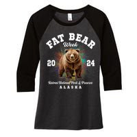 Fat Bear Week 2024 Katmai National Park Women's Tri-Blend 3/4-Sleeve Raglan Shirt