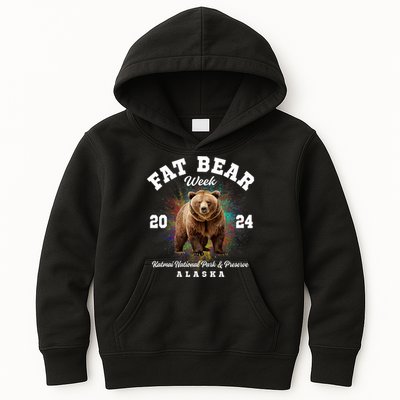 Fat Bear Week 2024 Katmai National Park Kids Hoodie