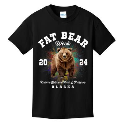 Fat Bear Week 2024 Katmai National Park Kids T-Shirt