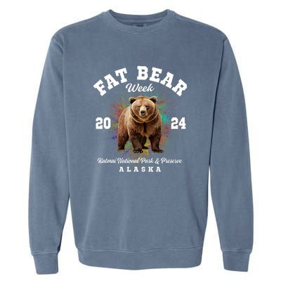 Fat Bear Week 2024 Katmai National Park Garment-Dyed Sweatshirt