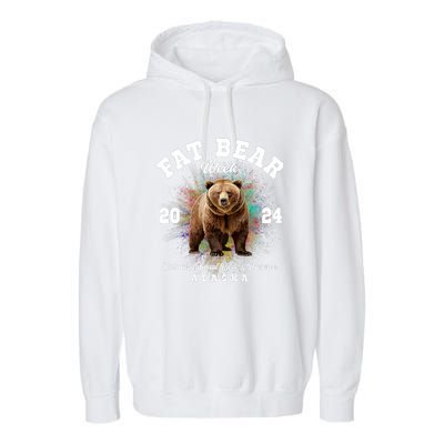 Fat Bear Week 2024 Katmai National Park Garment-Dyed Fleece Hoodie