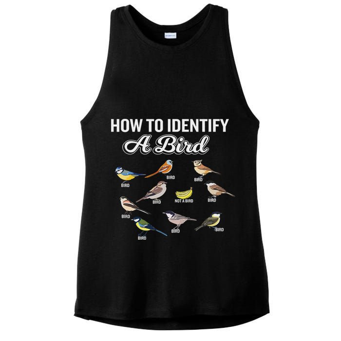 Funny Bird Watcher How To Identify A Bird Unique Birder Ladies PosiCharge Tri-Blend Wicking Tank