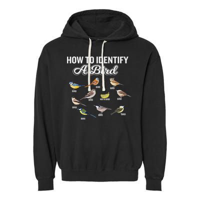 Funny Bird Watcher How To Identify A Bird Unique Birder Garment-Dyed Fleece Hoodie