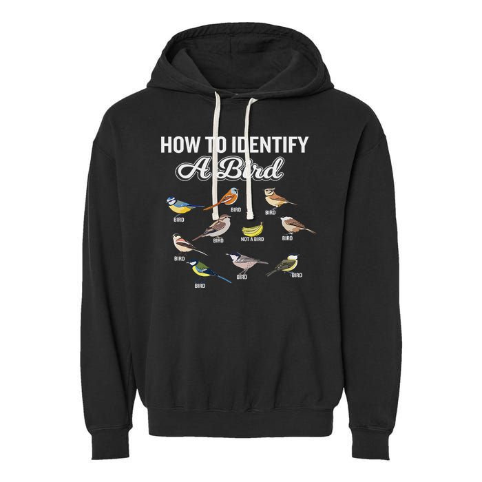 Funny Bird Watcher How To Identify A Bird Unique Birder Garment-Dyed Fleece Hoodie