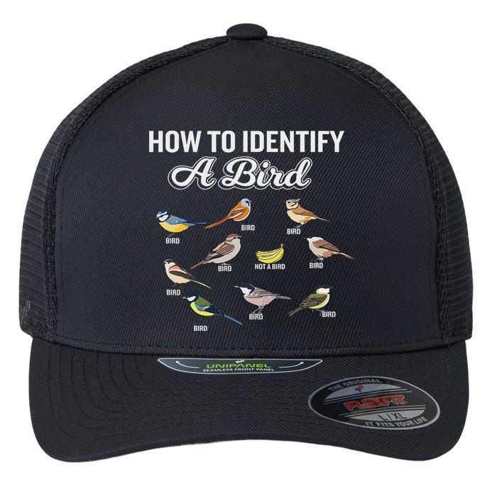 Funny Bird Watcher How To Identify A Bird Unique Birder Flexfit Unipanel Trucker Cap